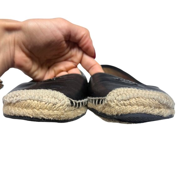 Coach Rhodelle Black Leather Espadrilles – Women’s Size EU 38 / US 8 – Pre-Owned - Picture 4 of 11